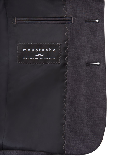 Moustache Gray Twill Peak Lapel Blazer In Grey