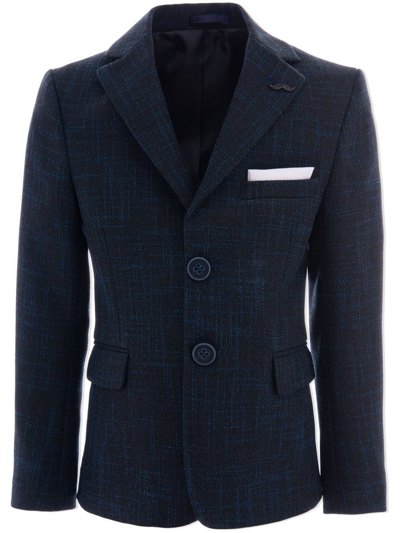 Shop Moustache Peak-lapel Tailored Blazer In Blue