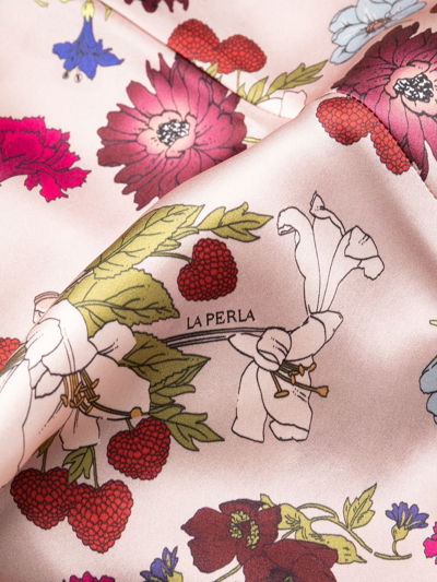 Shop La Perla Floral-print Silk Cami Top In Pink
