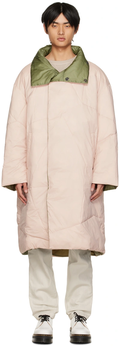 Shop A. A. Spectrum Pink Blanks Reversible Coat In Pink Clay