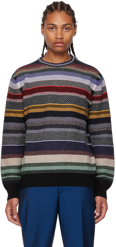 Shop Paul Smith Multicolor Crewneck Sweater In 37 Greens