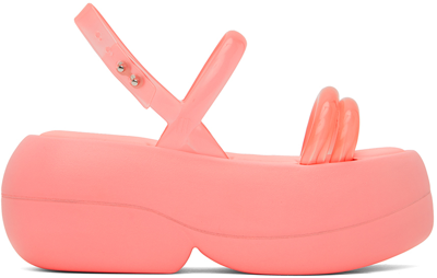 Shop Melissa Pink  Airbubble Platform Sandals In Af622 Pink