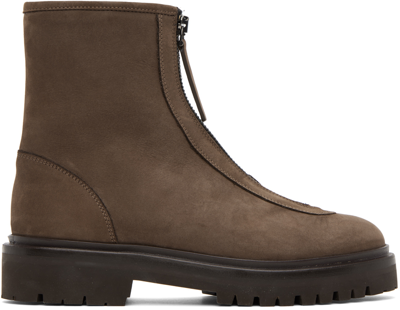 Shop Legres Brown Nubuck Ankle Boots