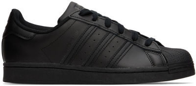 Shop Adidas Originals Black Superstar Sneakers In Core Black / Core Bl
