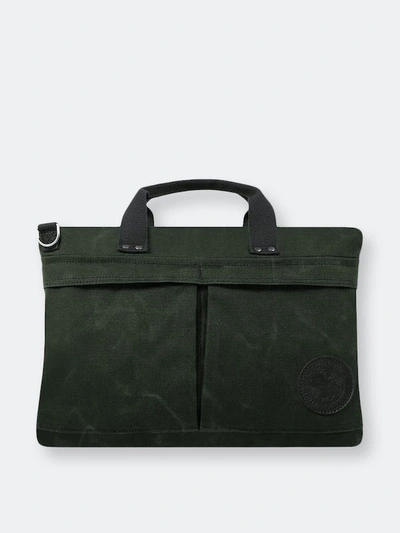 Shop Duluth Pack City Briefcase In Wax Olive Drab