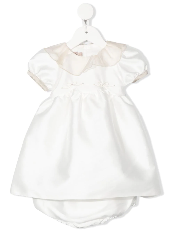 La Stupenderia jacquard empire-line dress - White