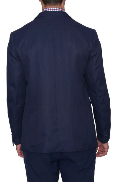 Tailorbyrd Textured Basics Two Button Notch Lapel Sport Coat In Navy