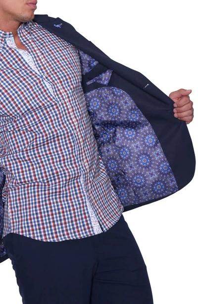 Tailorbyrd Textured Basics Two Button Notch Lapel Sport Coat In Navy