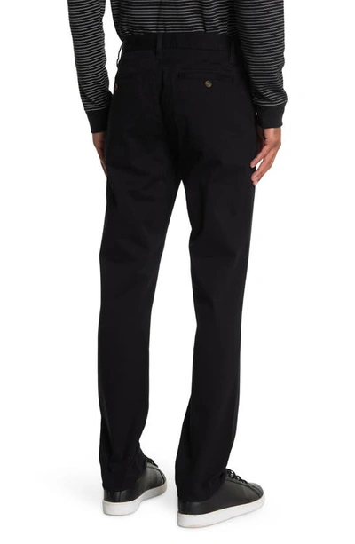 14th & Union The Wallin Stretch Twill Trim Fit Chino Pants In Black