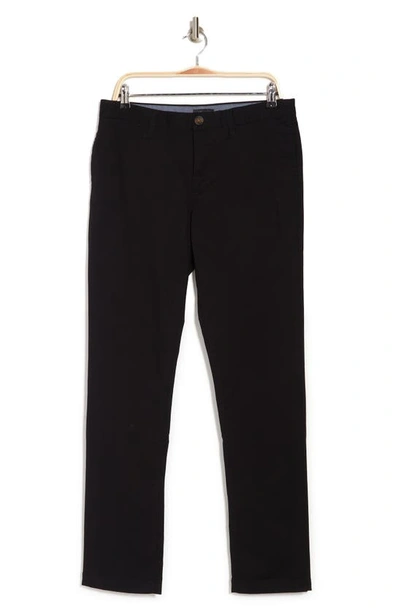 14th & Union The Wallin Stretch Twill Trim Fit Chino Pants In Black