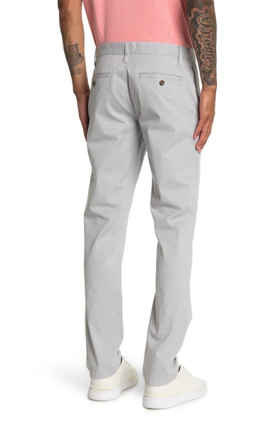 Shop 14th & Union The Wallin Stretch Twill Trim Fit Chino Pants In Grey Silk