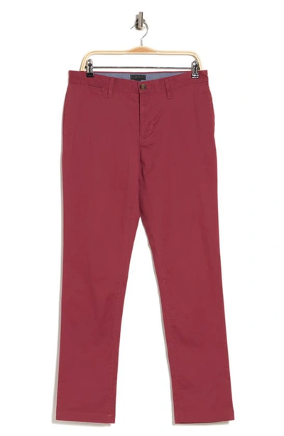 Shop 14th & Union The Wallin Stretch Twill Trim Fit Chino Pants In Red Russet