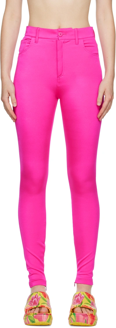 Balenciaga Leggins Pants In 6840 Lipstick Pink