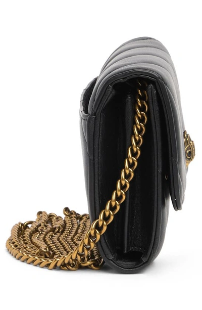 Shop Kurt Geiger Soho Leather Wallet On Chain In Black