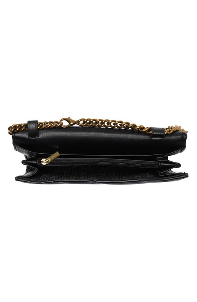 Shop Kurt Geiger Soho Leather Wallet On Chain In Black