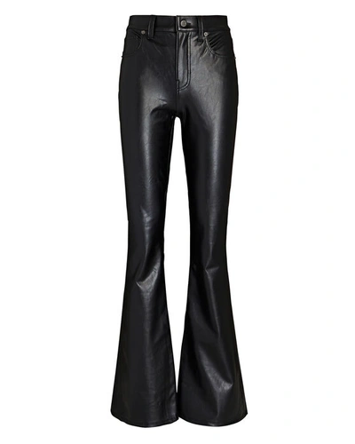 Shop Veronica Beard Beverly Faux Leather Flared Pants In Black