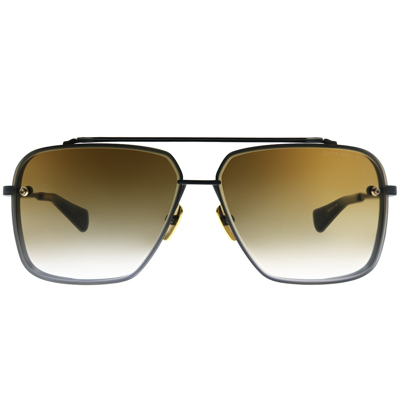 Dita Match-six Dt Dts121-62-03 Unisex Aviator Sunglasses In Black