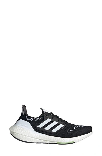 Shop Adidas Originals Ultraboost 22 Running Shoe In Core Black/ White/ Almost Lime
