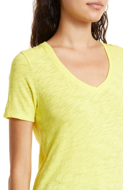 Atm Anthony Thomas Melillo Slub V-neck Tee In Lemonade