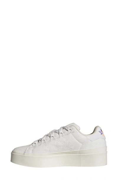 Shop Adidas Originals Stan Smith Bonega Sneaker In Crystal White/white/white