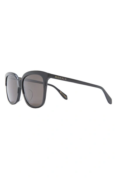 Shop Mohala Eyewear Keana Low Bridge Medium Width 54mm Polarized Square Sunglasses In Black Lava
