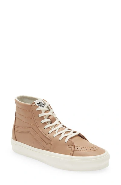 Vans Sk8-hi Tapered Sneaker In Leather Brown/ Marshmallow | ModeSens