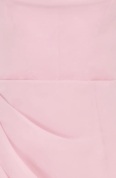 Shop House Of Cb Adrienne Satin Strapless Gown In Pink Quartz