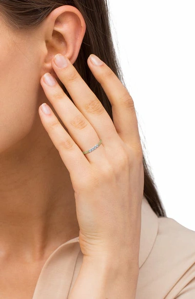 Lagos 18k White & Yellow Gold Signature Caviar Diamond Stacking Ring - Exclusive In Gold Diamond
