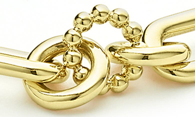 Lagos 18k Yellow Gold Signature Caviar Fluted Oval Chain Bracelet, 7 In Gold