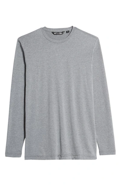 Travismathew The Crew Long Sleeve T-shirt In Heather Magnet