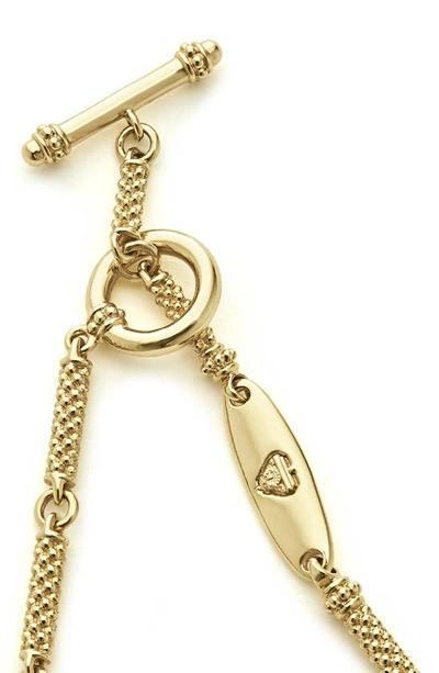 Lagos 18k White & Yellow Gold Signature Caviar Diamond Bead Link Bracelet - Exclusive In Gold Diamond