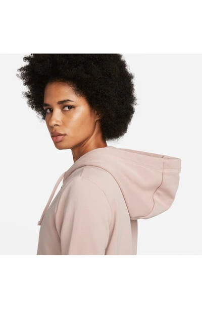 Shop Nike Sportswear Club Fleece Full Zip Hoodie In Pink Oxford/ White