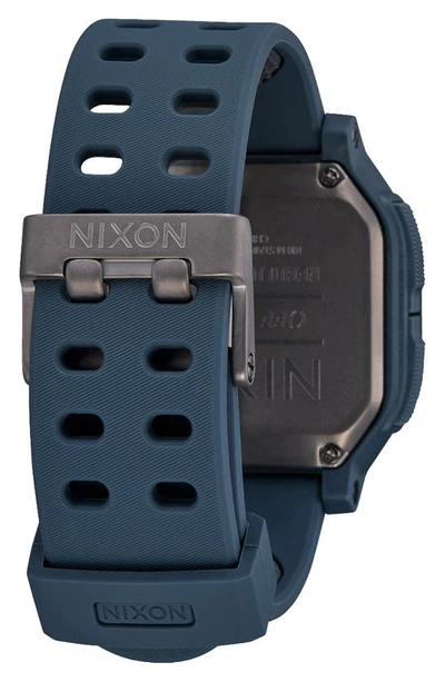 Nixon Regulus Expedition Silicone Strap Digital Chronograph Watch, 47.5mm In Navy