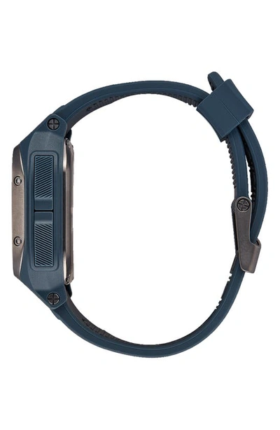 Nixon Regulus Expedition Silicone Strap Digital Chronograph Watch, 47.5mm In Navy