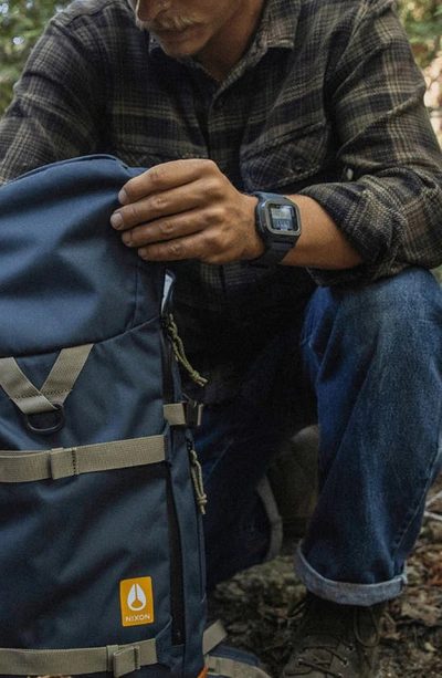 Nixon Regulus Expedition Silicone Strap Digital Chronograph Watch, 47.5mm In Navy