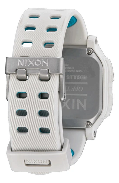 Nixon Regulus Expedition Silicone Strap Digital Chronograph Watch, 47.5mm In Gray