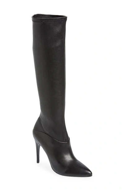 Shop Reiss Carina Pointed Toe Knee High Boot In Black