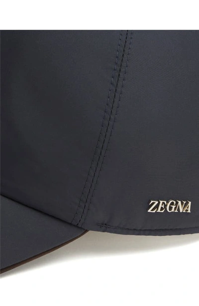 Shop Zegna Zephyr Baseball Cap In Navy