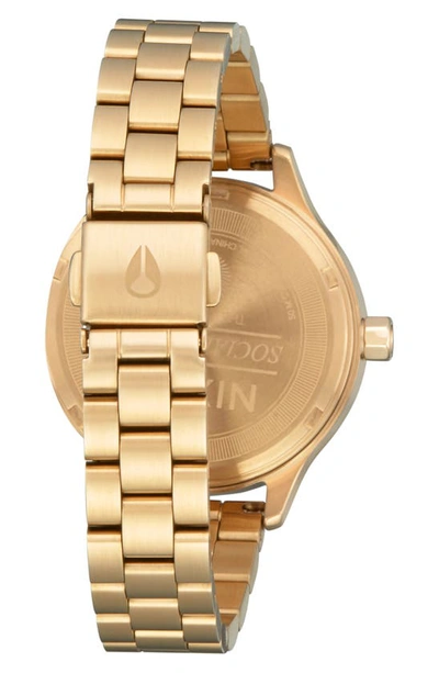 Shop Nixon Optimist Bracelet Watch, 33.5mm In All Light Gold