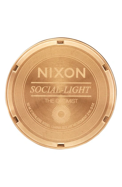 Shop Nixon Optimist Bracelet Watch, 33.5mm In All Light Gold