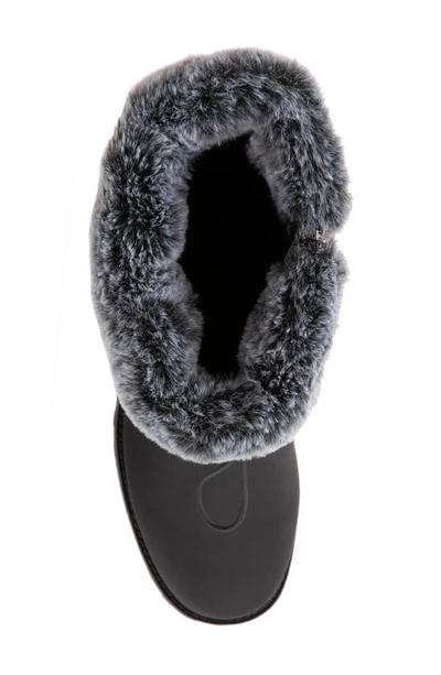 Trotters Bryce Faux Fur Trim Winter Boot In Black