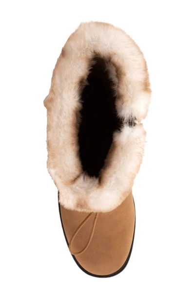 Trotters Bryce Faux Fur Trim Winter Boot In Luggage