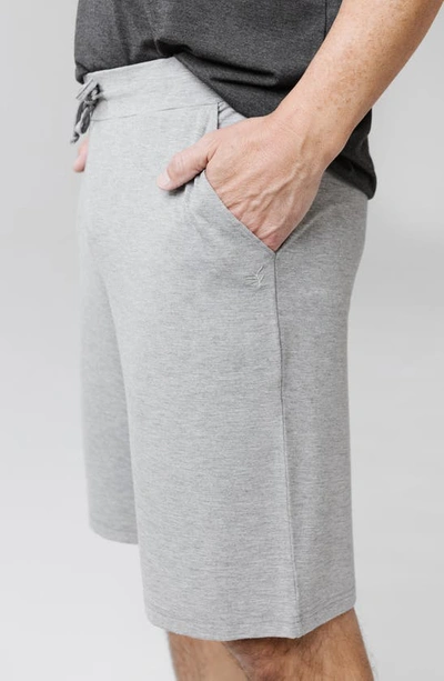Shop Cozy Earth Stretch Lounge Shorts In Heather Grey