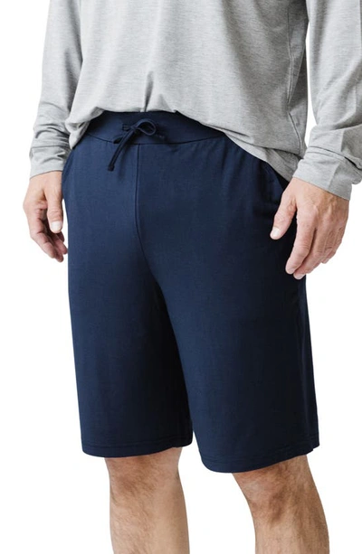 Shop Cozy Earth Stretch Lounge Shorts In Navy