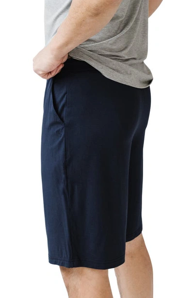 Shop Cozy Earth Stretch Lounge Shorts In Navy