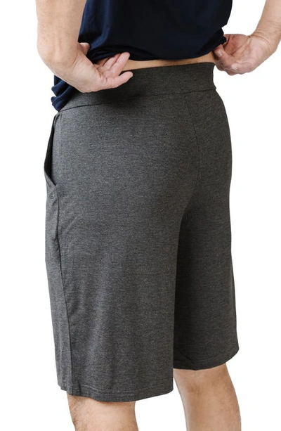 Cozy Earth Stretch Lounge Shorts In Charcoal