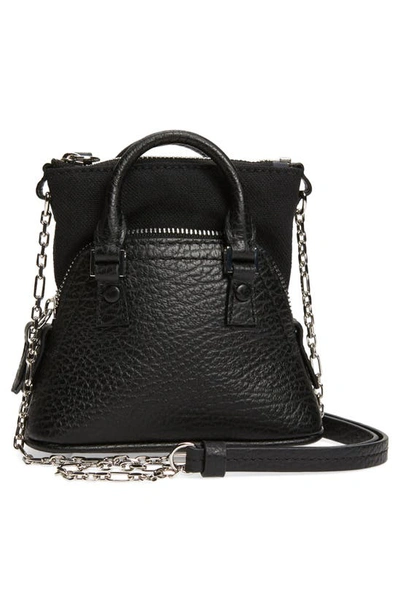 Shop Maison Margiela 5ac Classique Baby Leather Shoulder Bag In Black