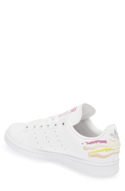 Shop Adidas Originals Primegreen Stan Smith Sneaker In White/ Pulse Lilac/ Silver