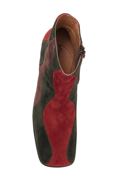 Shop Jeffrey Campbell Lavalamp Bootie In Rust Suede Multi
