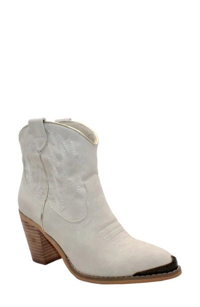 Very Volatile Taylor Metal Toe Western Boot In Off White